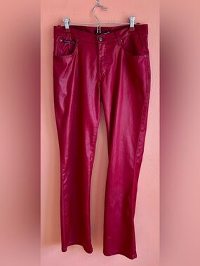 Vintage Faux Leather Bubblegum Pants